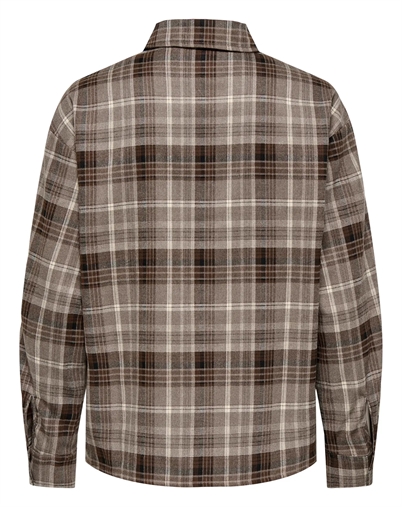 JDY - JDYMaddie Loose Check Skjorte - Sandshell